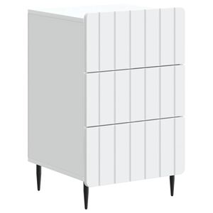 vidaXL Нощен шкаф с чекмедже Бяло 43x 41 x 68 см Инженерна дървесина