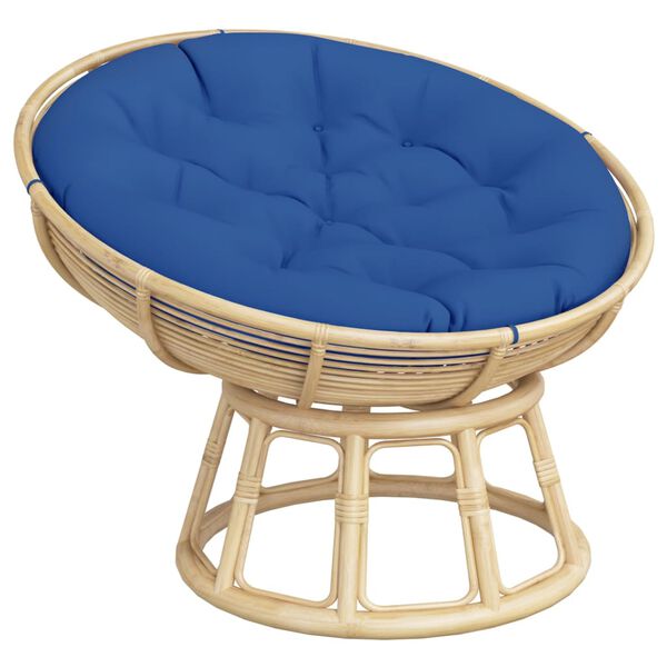 vidaXL Кръгла възглавница кралско синьо &Oslash; 100 x11 см Оксфорд плат