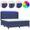 vidaXL LED кутия за пружини с легло с таблото текстил