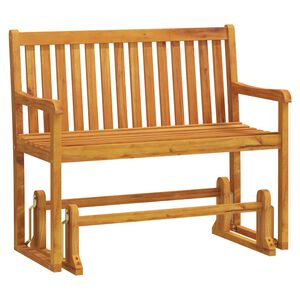 vidaXL Градинска люлееща се пейка, 110 cм, акациево дърво масив