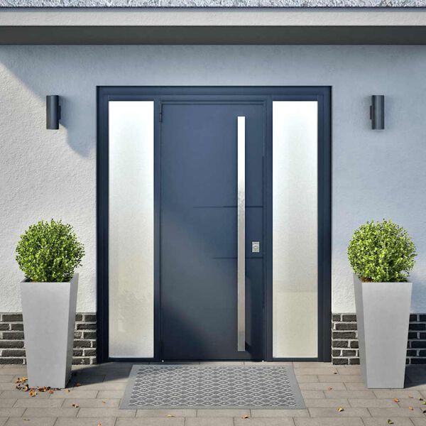 vidaXL Градински кашпи, 2 бр, 35x35x75 см, поцинкована стомана