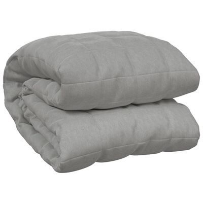 vidaXL Утежнено одеяло сиво 120x180 см 9 кг плат