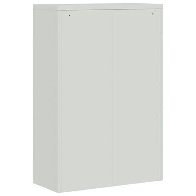 vidaXL Офис шкаф, 90x40x140 см, стомана, сив