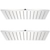 vidaXL Душ пити от неръждаема стомана, 2 бр, 20x30 cм