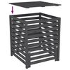vidaXL Компостер, сив, 82,5x82,5x99,5 см, борово дърво масив