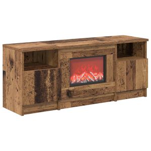 vidaXL Електрическа камина Старо дърво 98 x 28,5 x 40,5 cm