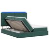 vidaXL LED легло за съхранение с матрак Тъмнозелено 200 x 200 cm