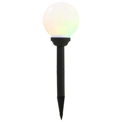 vidaXL Градински соларни лампи, 4 бр, LED, сферични, 15 см, RGB