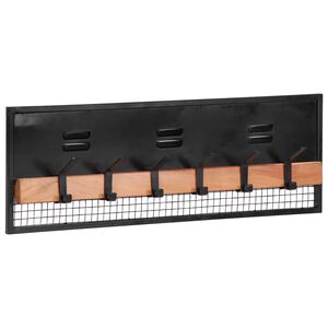 vidaXL Стенна закачалка за палта, 90x11x30 см, масивна дървесина, цвят манго