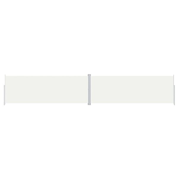 vidaXL Прибираща се странична тента, кремава, 220x1200 см