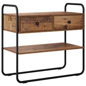 vidaXL Конзолна маса Старо дърво 80 x 40 x 75 см Инженерна дървесина