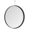 vidaXL Огледало за окачване с кука, черно, 50 см