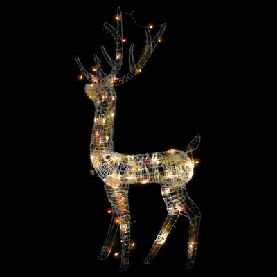 vidaXL Коледна украса северни елени, акрил, 3 бр, 120 см, многоцветни