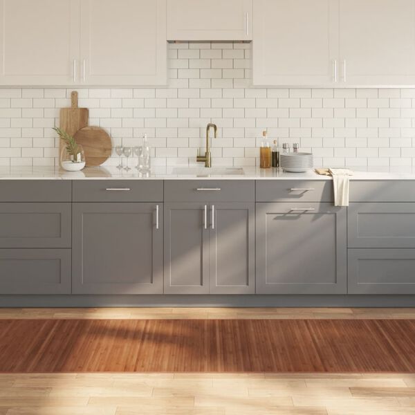 vidaXL Килим, правоъгълен, кафяв, 80x500 см, бамбук