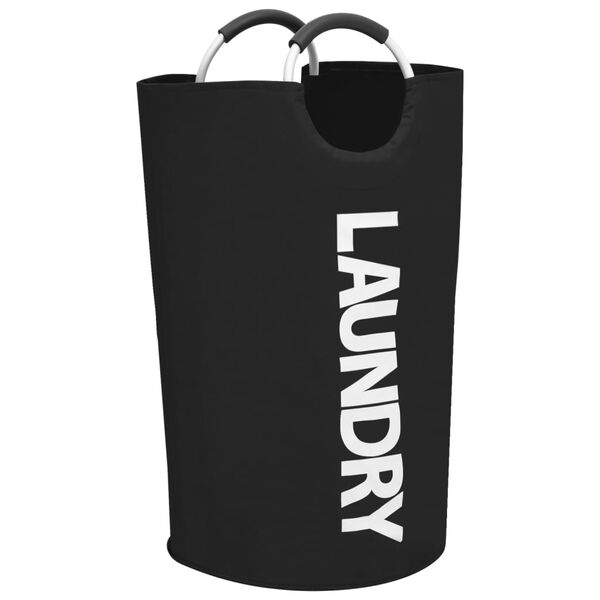 vidaXL Кош за сортиране на пране, черен