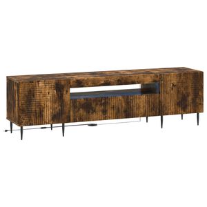 vidaXL LED телевизионен кабинет HAARLEM 153 x 35 x 43 см Опушен дъб