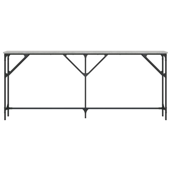 vidaXL Конзолна маса, сив сонома, 180x23x75 см, инженерно дърво