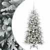 vidaXL Изкуствена коледна елха с топки 120 см 150 LED светодиода