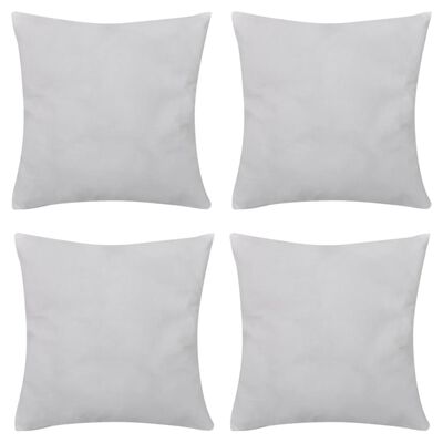 vidaXL Калъфки за възглавници, 4 бр, памук, 50 x 50 см, бели