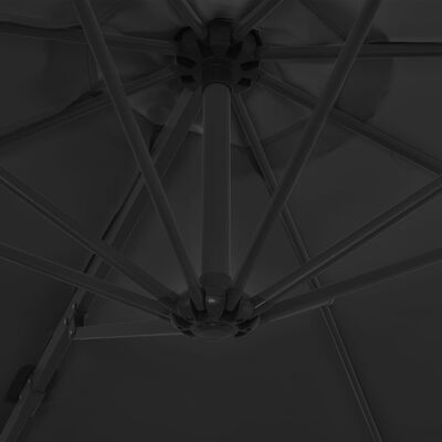 vidaXL Градински чадър чупещо рамо стоманен прът 300 см антрацит