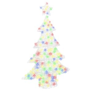 vidaXL Коледно дърво 100 LED светодиода Многоцветен 120 cm Акрил