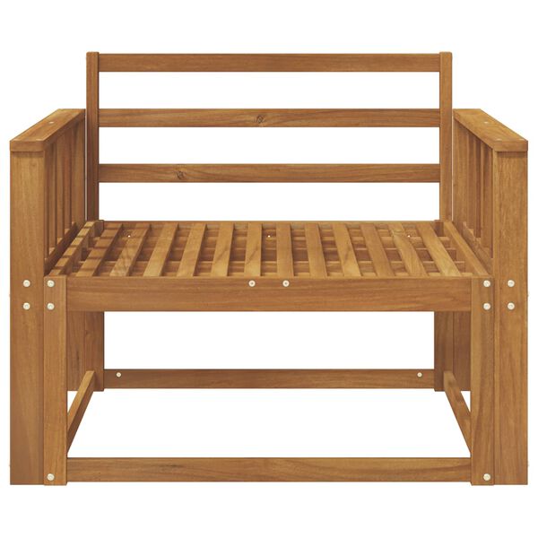 vidaXL Среден диван за открито Солидно акациево дърво Естествен