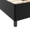 vidaXL Рамка за легло с матрак Черно 90 x 190 cm текстил