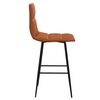 vidaXL Бар табуретка, светлокафява, изкуствена кожа
