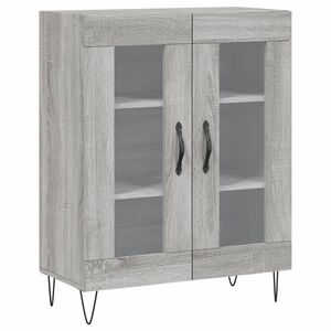vidaXL Сайдборд, сив сонома, 69,5x34x90 см, инженерно дърво