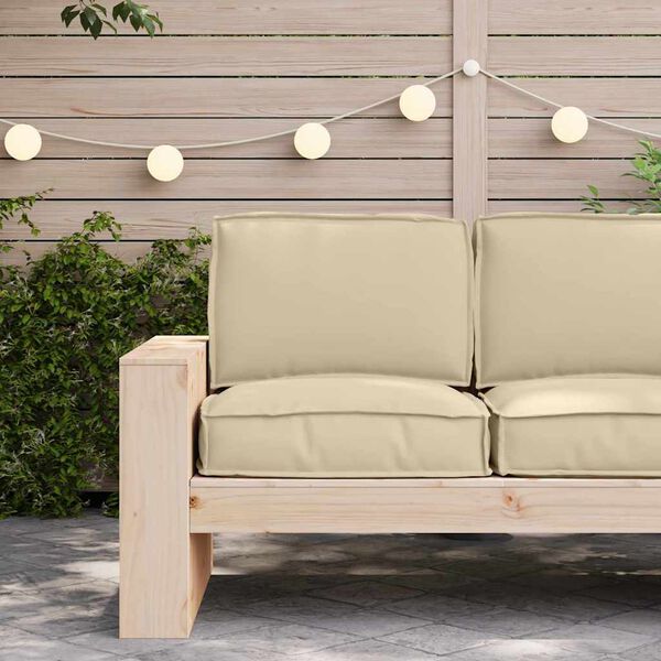 vidaXL Комплект възглавници за палет 2 pcs Бежово Оксфордска тъкан