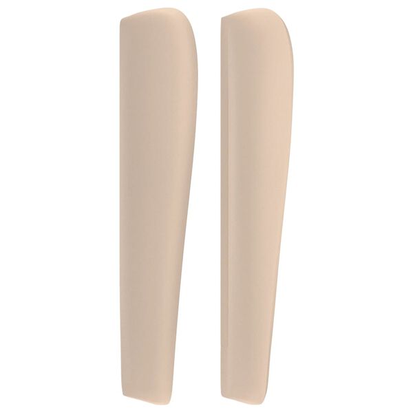 vidaXL Горна табла с уши, капучино, 83x23x118/128 см, изкуствена кожа