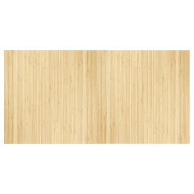 vidaXL Килим, правоъгълен, светъл натурален, 100x200 см, бамбук