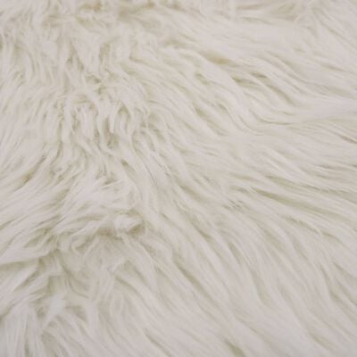 vidaXL Килим, 60x90 см, изкуствена овча кожа, бял