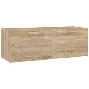 vidaXL Стенен шкаф, дъб сонома, 100x36,5x35 см, инженерно дърво