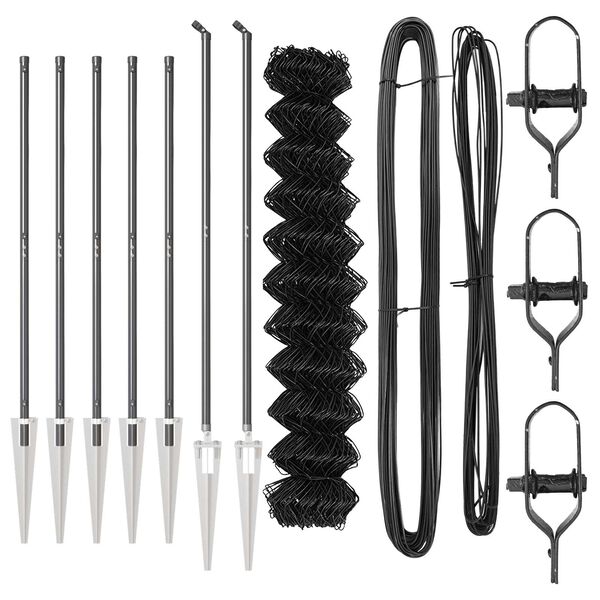 vidaXL Стълб за ограда. Сив 10 x 1,2 м (мрежа 40 x 40 мм)