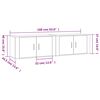 vidaXL ТВ шкафове със стенен монтаж, 2 бр, опушен дъб, 80x34,5x40 см