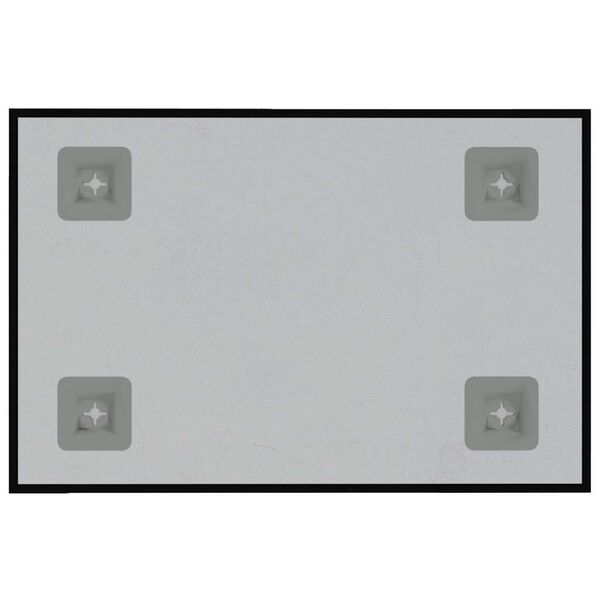 vidaXL Магнитна дъска за стена, черна, 40x30 см, закалено стъкло