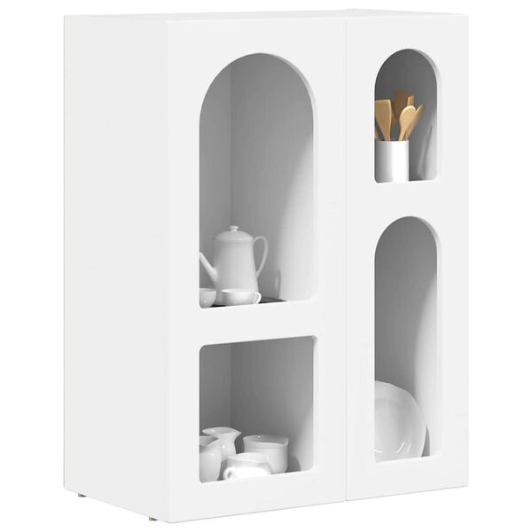 vidaXL Служебен шкаф Бяло 59 x 35 x 80.5 см Инженерно дърво