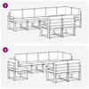 vidaXL Комплект дивани за открито 8 pcs Естествено и светло сиво