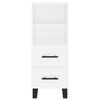 vidaXL Сайдборд, бял, 34,5x34x90 см, инженерно дърво