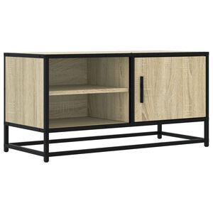 vidaXL ТB шкаф, дъб сонома, 80x34,5x40 см, инженерно дърво и метал