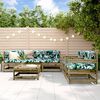 vidaXL Градински лаундж комплект 6 части с възглавници импрегниран бор