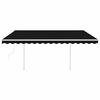 vidaXL Автоматично прибиращ се сенник с прътове, 4,5x3 м, антрацит