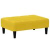vidaXL 2-местно разтегателно канапе с табуретка, жълто, кадифе