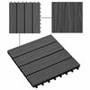 vidaXL Плочка за decking 3D дизайн 11 pcs Черен 30 x 30 cm WPC