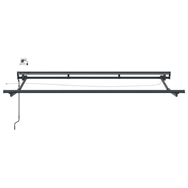 vidaXL Електрическа рамка за сенник с LED светлини Антрацит 3 x 2 m