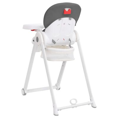 vidaXL Бебешко столче за хранене, тъмносиво, алуминий