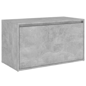 vidaXL Пейка за коридор, 80x40x45 см, бетонно сива, инженерно дърво