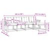 vidaXL Комплект дивани за открито 5 pcs Натурален и Бежов