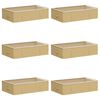 vidaXL Кутия за съхранение с прозрачна горна част 6 pcs Кремаво
